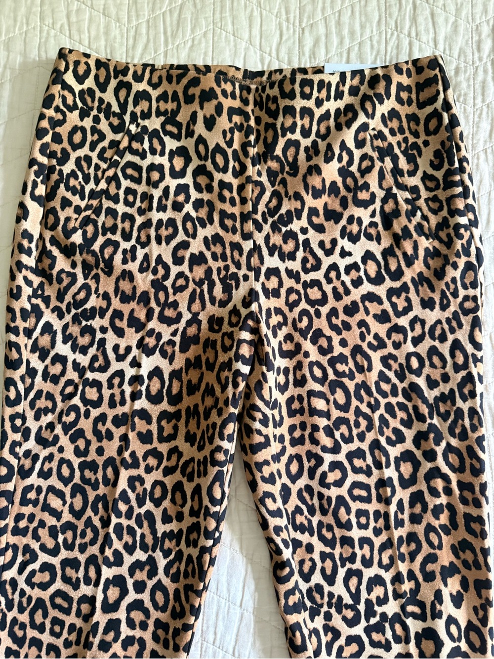 Chico's Leopard-Print Ankle Pants in Tan and Black